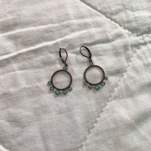 Touchstone Crystal Silver hoop earrings